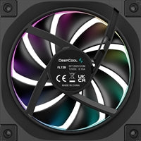 DeepCool FL12 120mm PWM 3 Pack Reverse Fan - High Performance, Low Noise, Fluid Dynamic Bearing, 36 ARGB LEDs, 500-2150 RPM, 55 CFM Airflow, 4-Pin PWM Control