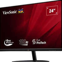 Viewsonic VA2432-H-2 24 Inch IPS Frameless Monitor, Full HD, LED, Widescreen, 100Hz, 1ms, VGA, HDMI, VESA