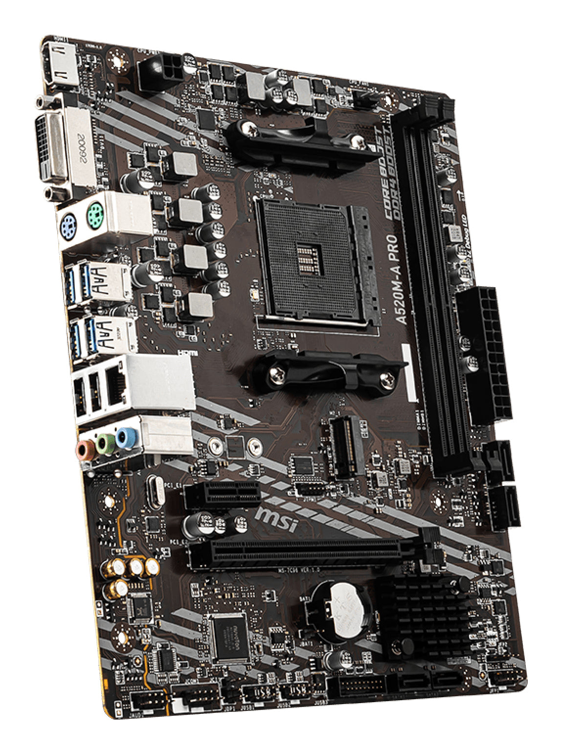 MSI A520M-A PRO motherboard AMD A520 Socket AM4 micro ATX