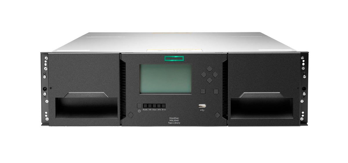 Hewlett Packard Enterprise Storage MSL3040 Tape Library 1x MSL LTO-9 SAS Drive 20x LTO-9 45TB Data Cartridges