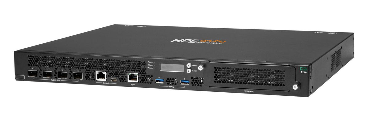 Hewlett Packard Enterprise Aruba Networking 9240 (EG) 4xSFP28 1 Expansion Slot Campus Gateway