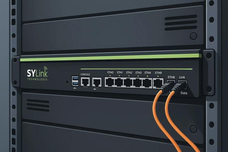 SYLink Pro Mini 100IP5Y, NDR+NGFW+Behavioral AI, 1U Rack, throughput 2,5 Gbps