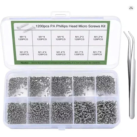 1200pcs Micro Screw Assortment
