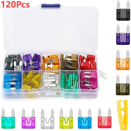 120pcs Small Car Fuse Assortment