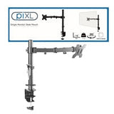 piXL Desk-Mounted Fully-Adjustable Single Monitor Arm for Screens up to 32 inch with VESA Mount & Built-In Cable Management