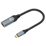 Prevo USBC-HDMI-ADA Display Converter Adapter, USB Type-C (M) to HDMI (F), 0.2m, Black & Silver, HDMI 2.0, Supports up to 4K@60Hz, Braided Cable, Retail Box Packaging