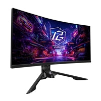 ASRock Phantom Gaming PG34QRT3A 34 Inch, WQHD 3440x1440, Curved Gaming Monitor, 180Hz 1ms (MPRT) Response Time, 2 x HDMI 2.0, 2 x DisplayPort 1.4, 1 x USB3.2 Gen1x1 Type-B, 4 x USB3.2 Gen1x1 Type-A, 1 x Headphone Out, Integrated Wi-Fi Antenna