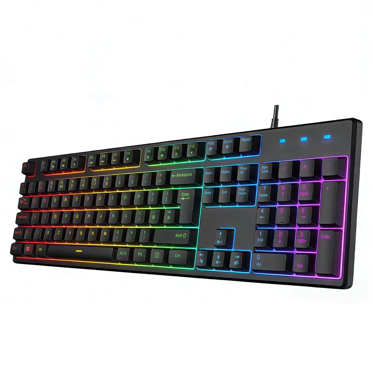 VIDA REBEL 2IN1 BLACK USB DESK KIT keyboard Mouse included Gaming QWERTY UK English
