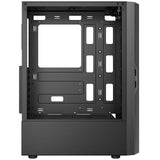 ANTEC AX20 Case, Black, Mid Tower, 1 x USB 3.0 / 2 x USB 2.0, Tempered Glass Side Window Panel, Slanted Bar & Mesh Design for Massive Airflow, 3 x RGB LED Fans Included, ATX, Micro ATX, Mini-ITX