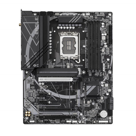 Gigabyte Z790 EAGLE AX Intel 1700 Socket Motherboard, ATX, 4x DDR5 Slots, 3x M.2 Sockets, Fitted I/O Shield, 2.5GbE LAN, Wi-Fi 6E, 1x DisplayPort / 1x HDMI Port