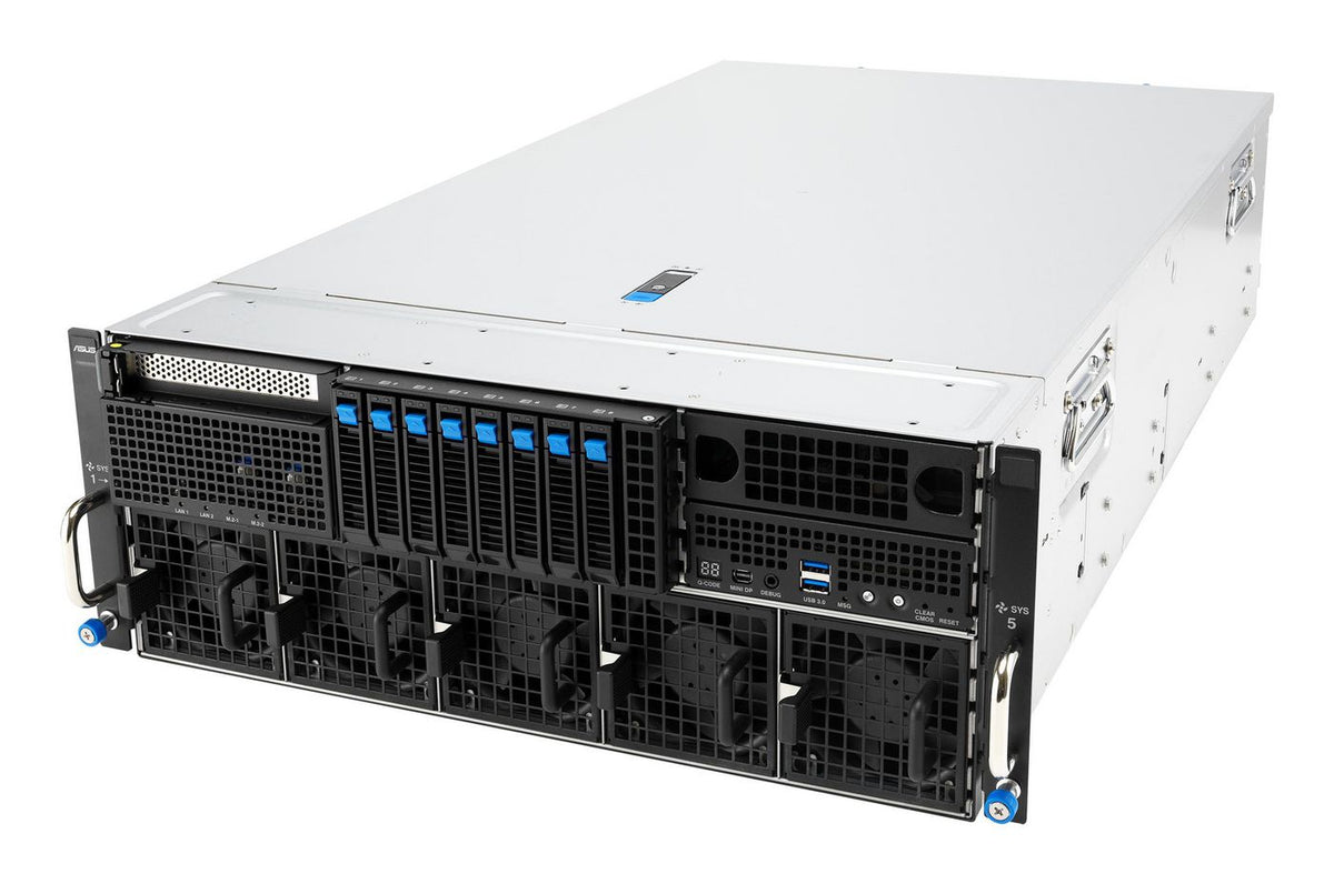 Asus 2 x Socket SP5 (LGA 6096), 24 x DDR5,  8 x 2.5", 2 x 10GbE LAN, 4U, 42 kg