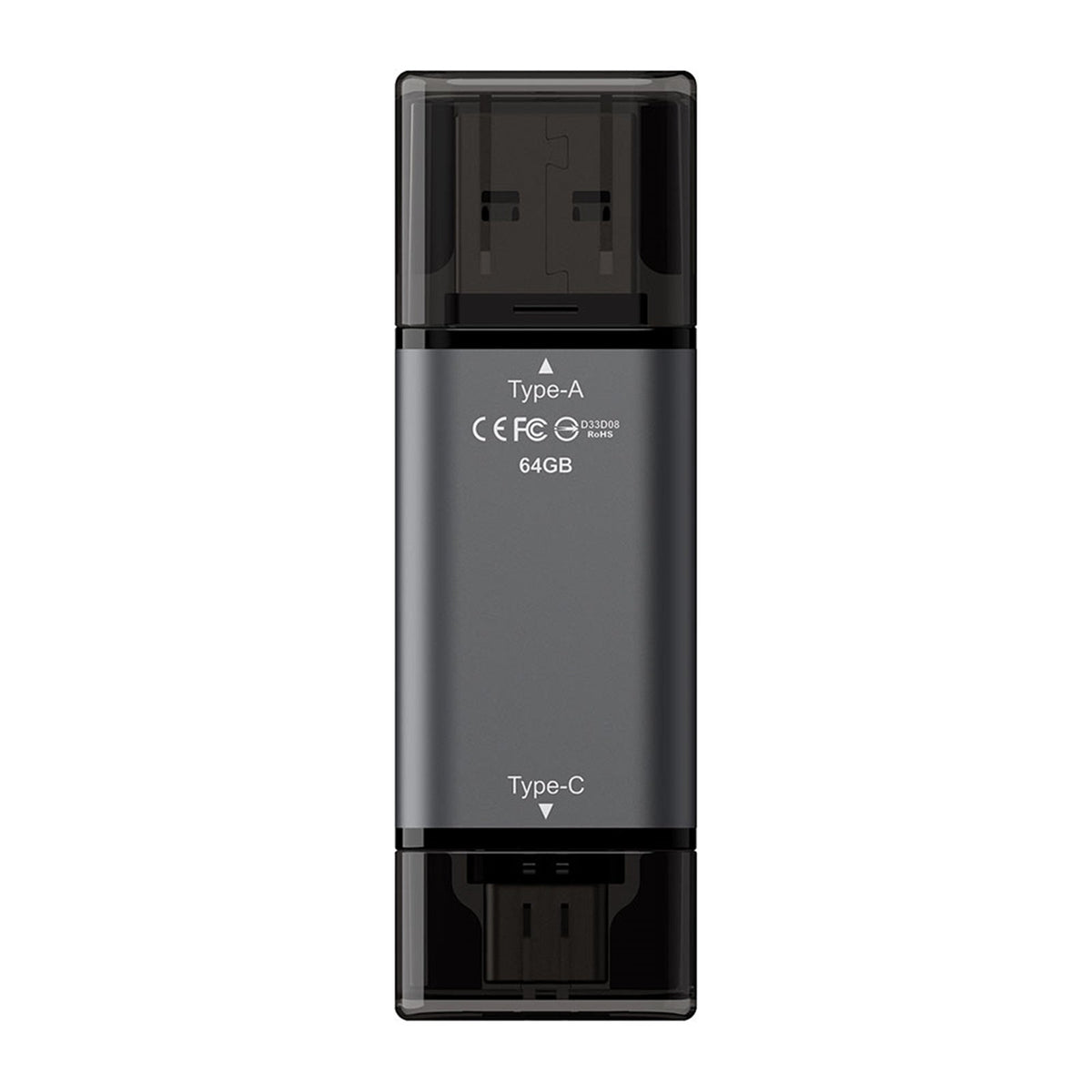 Team TX1364GC01 2 in 1 Dual OTG 64GB Flash Drive, X1 USB 3.2 Gen1, Type C & A, Plug and Play